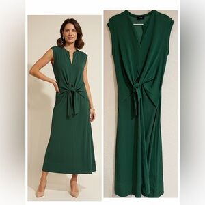 ME+EM Green Sleeveless Tie Front Dress size US6